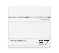 Metzler buzón Blanco con Grabado láser Personalizado - Blanco tráfico RAL 9016 - buzón de Pared con Compartimento para periódicos - tamaño: 37 × 37 × 10,5 cm - Modelo Hermann