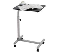 MEUBLE COSY Mesa Auxiliar para Ordenador Altura Ajustable Escritorio Laptop Móvil con 4 Ruedas Mesita de Noche para Cama y Sofá, Roble