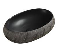 Mexen Abril lavabo de sobreponer 58 x 39 cm, negro - 22015866 1388 5907709191228