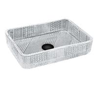 Mexen Akra lavabo de vidrio sobre encimera 46 x 33 cm, transparente - 24024600 15916 5907709159006