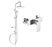 Mexen Alfa Conjunto de ducha empotrado Erik con alcachofa fija y grifo de ducha, cromo - 745740205-00 6105 5907709181885