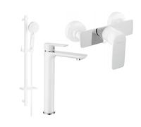 Mexen Alfa DQ40 conjunto de ducha, blanco/cromo - 745714DQ40-02 5281 5907709183346