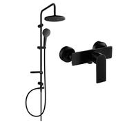 Mexen Alfa Erik conjunto de ducha empotrado con alcachofa y grifo de ducha, negro - 745740205-70 6109 5907709181922