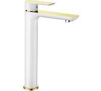 Mexen Alfa grifo de lavabo alto, blanco/dorado - 745710-25 4081 5907709173224