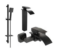 Mexen Aries DQ45 conjunto de bañera, negro - 744813DQ45-70 5324 5907709183926