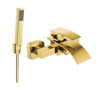 Mexen Aries R77 grifo de bañera con conjunto de ducha, dorado - 74483R77-50 5326 5907709186453