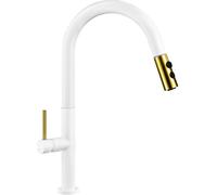 Mexen Ava grifo de cocina, blanco/oro - 672800-25 4226 5907709174337