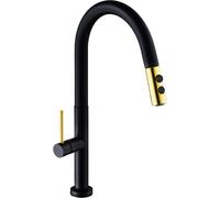 Mexen Ava grifo de cocina, negro/dorado - 672800-75 4229 5907709174368
