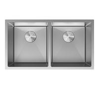 Mexen Binox fregadero de acero inoxidable de 2 compartimentos 800 x 450 mm, inox - 6421802000-01 78996 5905315982308
