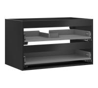 Mexen Box-A cuerpo de mueble bajo lavabo de 80 cm, 2 cajones, negro mate - 91AX0-0800-470-2-71 56593 5905315943996