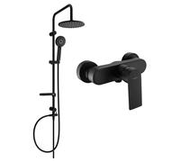 Mexen Carl conjunto de ducha exterior con rociador y grifo de ducha Royo, negro - 72240240-70 6078 5907709181625