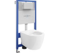 Mexen Carmen conjunto empotrado WC estructura Fenix Slim con taza WC, blanco brillante - 6103388XX00 12931 5907709163317