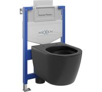Mexen Carmen conjunto empotrado WC estructura Fenix XS-U con taza WC, negro mate - 6853388XX85 13011 5907709163553