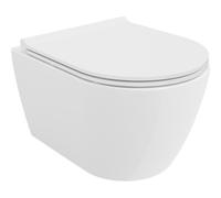 Mexen Carmen inodoro sin bordes Rimless Tornado con asiento de cierre suave slim, duroplast, blanco brillo - 30880500T 61523 5905315577689