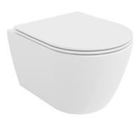 Mexen Carmen taza WC Rimless Tornado con asiento de cierre lento slim, duroplast, blanco brillo - 30880400T 61522 5905315577672