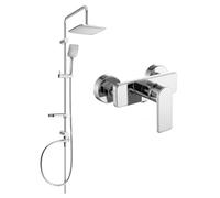 Mexen Cetus Sven conjunto de ducha sobre pared con alcachofa de ducha y grifo de ducha, cromo - 744340262-00 6099 5907709181823