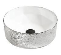 Mexen Clarisa lavabo sobre encimera 41 x 41 cm, blanco/plateado - 22074154 2240 5907709191297
