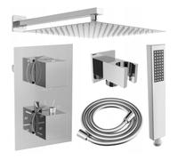 Mexen Cube DR02 conjunto de ducha empotrado con alcachofa de 25 cm, cromado - 77502DR0225-00 6395 5907709106581