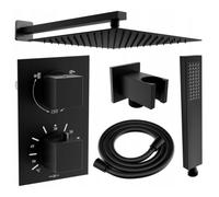 Mexen Cube DR02 conjunto de ducha empotrado con rociador 25 cm, negro - 77502DR0225-70 6409 5907709136649