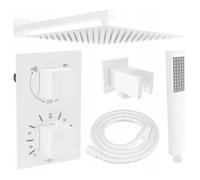 Mexen Cube DR02 conjunto de ducha empotrado con rociador de 30 cm, blanco - 77502DR0230-20 6390 5907709136465