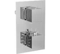 Mexen Cube grifo termostático de bañera-ducha de 2 salidas, cromo - 77502-00 392 5903163384756