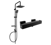 Mexen Cube Sven conjunto de ducha empotrado con rociador y grifo de ducha termostático, negro - 77200262-70 5991 5907709180758