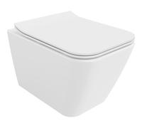 Mexen Cube taza de inodoro sin borde Rimless con asiento de cierre suave slim, duroplast, blanco brillante - 30924000 4424 5903163380260