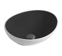 Mexen Elza lavabo sobre encimera 40 x 33 cm, blanco/negro - 21014077 1173 5903163382189