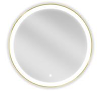 Mexen Esso espejo de baño iluminado, redondo 70 cm, LED 6000K, antivaho, marco dorado - 9825-070-070-611-50 25707 5905315069269