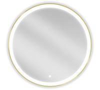 Mexen Esso espejo de baño iluminado, redondo 80 cm, LED 6000K, antivaho, marco dorado - 9825-080-080-611-50 25708 5905315069276
