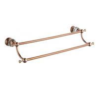 Mexen Estela doble perchero para toallas, oro rosado - 7011525-60 310 5907709120013