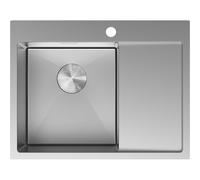 Mexen Exar fregadero de acero inoxidable de 1 cubeta con escurridor, izquierdo 620 x 480 mm, inox - 6431621005L-01 79004 5905315982384