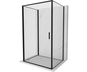 Mexen Exo-B 3S cabina de ducha 3-paredes abatible 90 x 100 cm, transparente, negra - 817-090-100-70-00-3S 97176 5905315141538