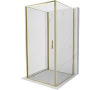 Mexen Exo-B 3S cabina de ducha de 3 paredes abatible 70 x 70 cm, transparente, dorada - 817-070-070-50-00-3S 97000 5905315140586