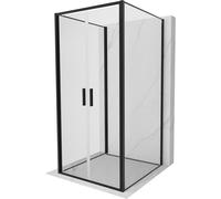 Mexen Exo-B Duo 3S cabina de ducha 3 paredes abatible 90 x 90 cm, transparente, negra - 814-090-090-70-00-3S 96744 5905315138521