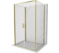 Mexen Exo-B Duo 3S cabina de ducha de 3 paredes, abatible 100 x 95 cm, transparente, dorada - 814-100-095-50-00-3S 96631 5905315138293