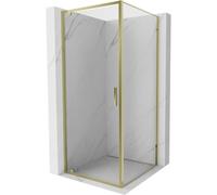 Mexen Exo-BR cabina de ducha abatible 95 x 95 cm, transparente, dorada - 8181-095-095-50-00 58943 5905315572905