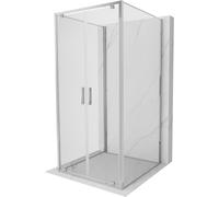 Mexen Exo-BR Duo 3S cabina de ducha abatible de 3 paredes 120 x 120 cm, transparente, cromo - 8182-120-120-01-00-3S 98578 5907931000534
