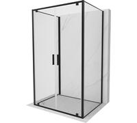 Mexen Exo-BR Duo 3S cabina de ducha de 3 paredes abatible 110 x 95 cm, transparente, negra - 8182-110-095-70-00-3S 98720 5907931001425