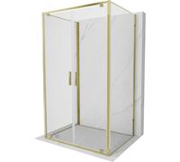 Mexen Exo-BR Duo 3S cabina de ducha de 3 paredes abatible 70 x 120 cm, transparente, dorada - 8182-070-120-50-00-3S 98635 5907931001029