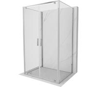 Mexen Exo-BR Duo 3S cabina de ducha de 3 paredes abatible 70 x 85 cm, transparente, cromo - 8182-070-085-01-00-3S 98526 5907931000183