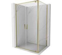 Mexen Exo-BR Duo cabina de ducha abatible 70 x 85 cm, transparente, dorada - 8182-070-085-50-00 58887 5905315573117