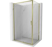 Mexen Exo cabina de ducha deslizante 200 x 120 cm, transparente, dorada - 8151-200-120-50-00 92361 5907931009551