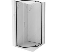 Mexen Exo cabina de ducha pentagonal abatible 80 x 80 cm, transparente, negra - 812-080-080-70-00 54939 5905315938107