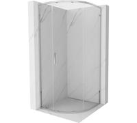 Mexen Exo cabina de ducha semicircular deslizante 80 x 80 cm, transparente, cromo - 8131-080-080-01-00 54958 5905315938145