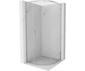 Mexen Exo cabina de ducha semicircular deslizante 80 x 80 cm, transparente, cromo - 8131-080-080-01-00 54958 5905315938145