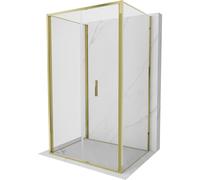Mexen Exo-F 3S cabina de ducha de 3 lados plegable 70 x 95 cm, transparente, dorada - 816-070-095-50-00-3S 96791 5905315139467