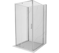 Mexen Exo-R 3S cabina de ducha abatible de 3 paredes 100 x 100 cm, transparente, cromo - 819-100-100-01-00-3S 97200 5905315142481