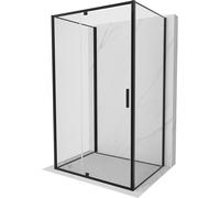 Mexen Exo-R 3S cabina de ducha abatible de 3 paredes 105 x 110 cm, transparente, negra - 819-105-110-70-00-3S 97587 5907931007304
