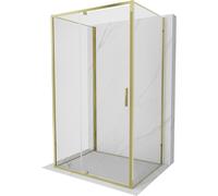 Mexen Exo-R 3S cabina de ducha abatible de 3 paredes 155 x 75 cm, transparente, dorada - 819-155-075-50-00-3S 97254 5905315142894